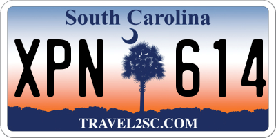 SC license plate XPN614