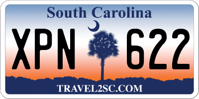SC license plate XPN622