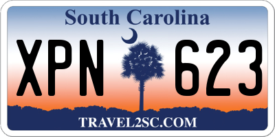 SC license plate XPN623