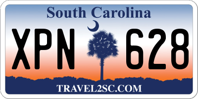 SC license plate XPN628