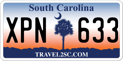 SC license plate XPN633