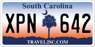 SC license plate XPN642