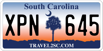 SC license plate XPN645