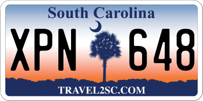SC license plate XPN648
