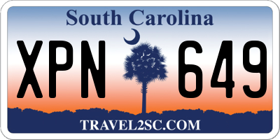 SC license plate XPN649