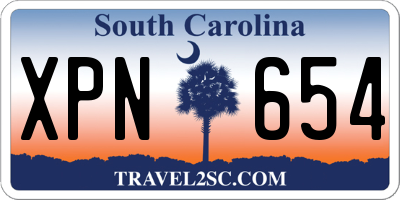 SC license plate XPN654