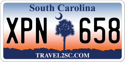 SC license plate XPN658