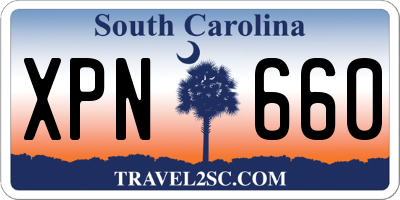 SC license plate XPN660