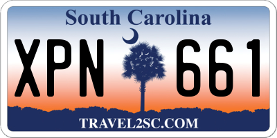 SC license plate XPN661