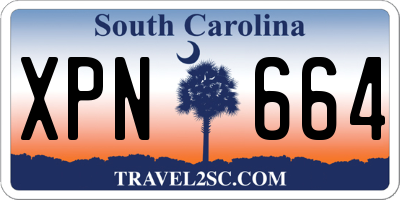 SC license plate XPN664
