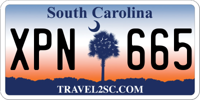 SC license plate XPN665