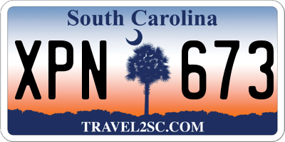 SC license plate XPN673