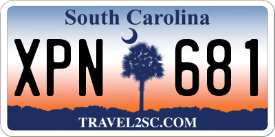 SC license plate XPN681