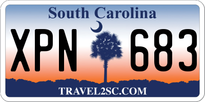 SC license plate XPN683