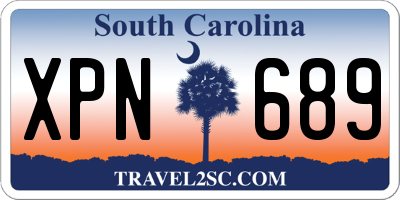SC license plate XPN689