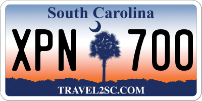 SC license plate XPN700