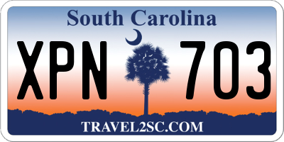 SC license plate XPN703