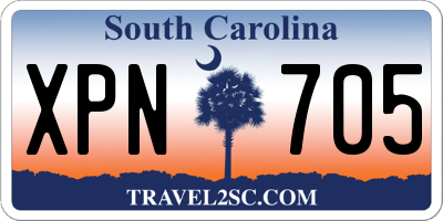 SC license plate XPN705