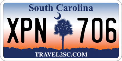 SC license plate XPN706