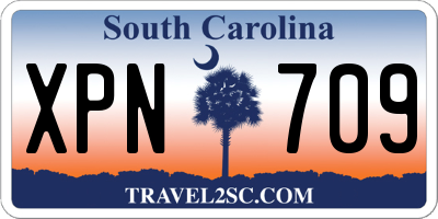 SC license plate XPN709