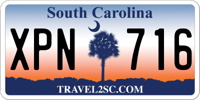 SC license plate XPN716