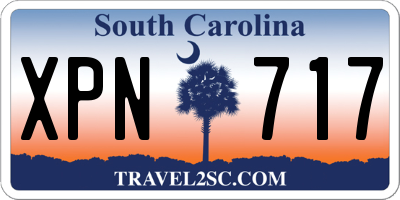 SC license plate XPN717