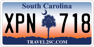 SC license plate XPN718