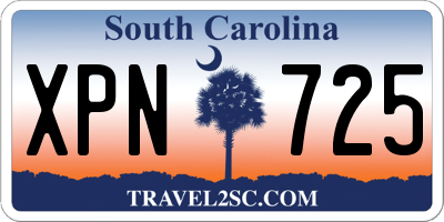 SC license plate XPN725