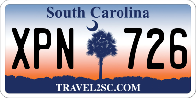 SC license plate XPN726