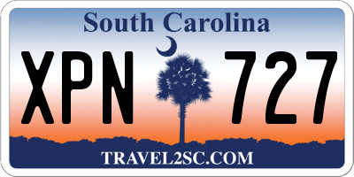 SC license plate XPN727