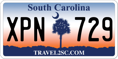 SC license plate XPN729