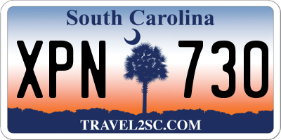 SC license plate XPN730