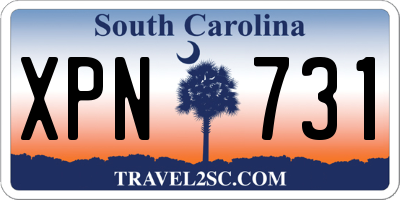 SC license plate XPN731