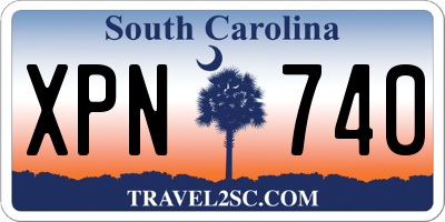 SC license plate XPN740