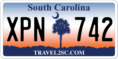 SC license plate XPN742