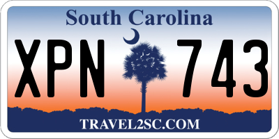 SC license plate XPN743