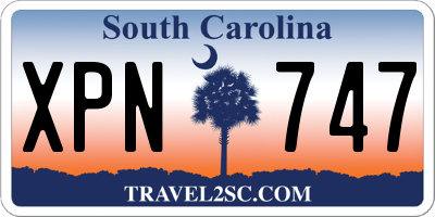 SC license plate XPN747