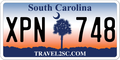 SC license plate XPN748