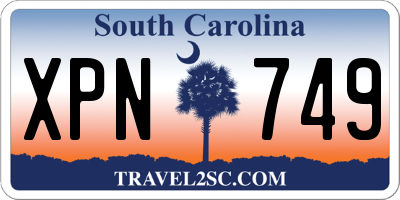 SC license plate XPN749