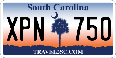 SC license plate XPN750
