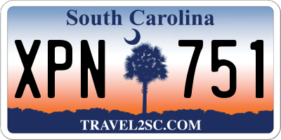 SC license plate XPN751