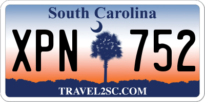 SC license plate XPN752