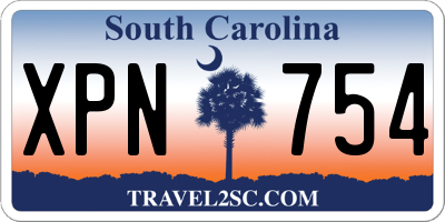 SC license plate XPN754