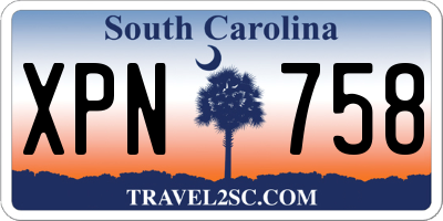 SC license plate XPN758
