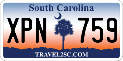 SC license plate XPN759