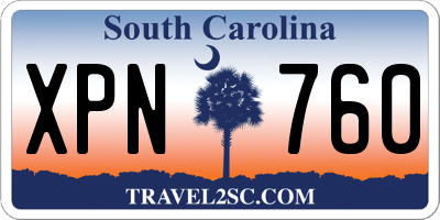 SC license plate XPN760