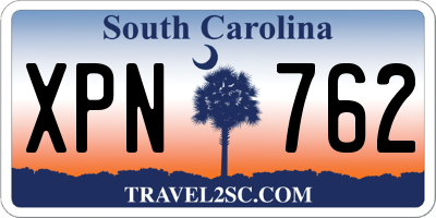 SC license plate XPN762