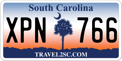 SC license plate XPN766