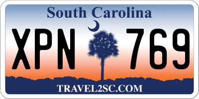 SC license plate XPN769