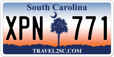 SC license plate XPN771